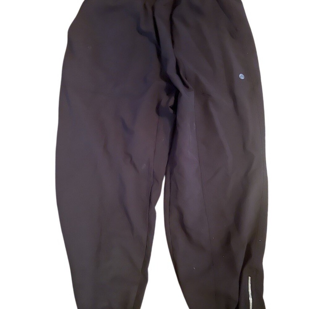 Apana Jogger Pants Womens Size S Black Athletic Tapered Zip Ankle Stretch